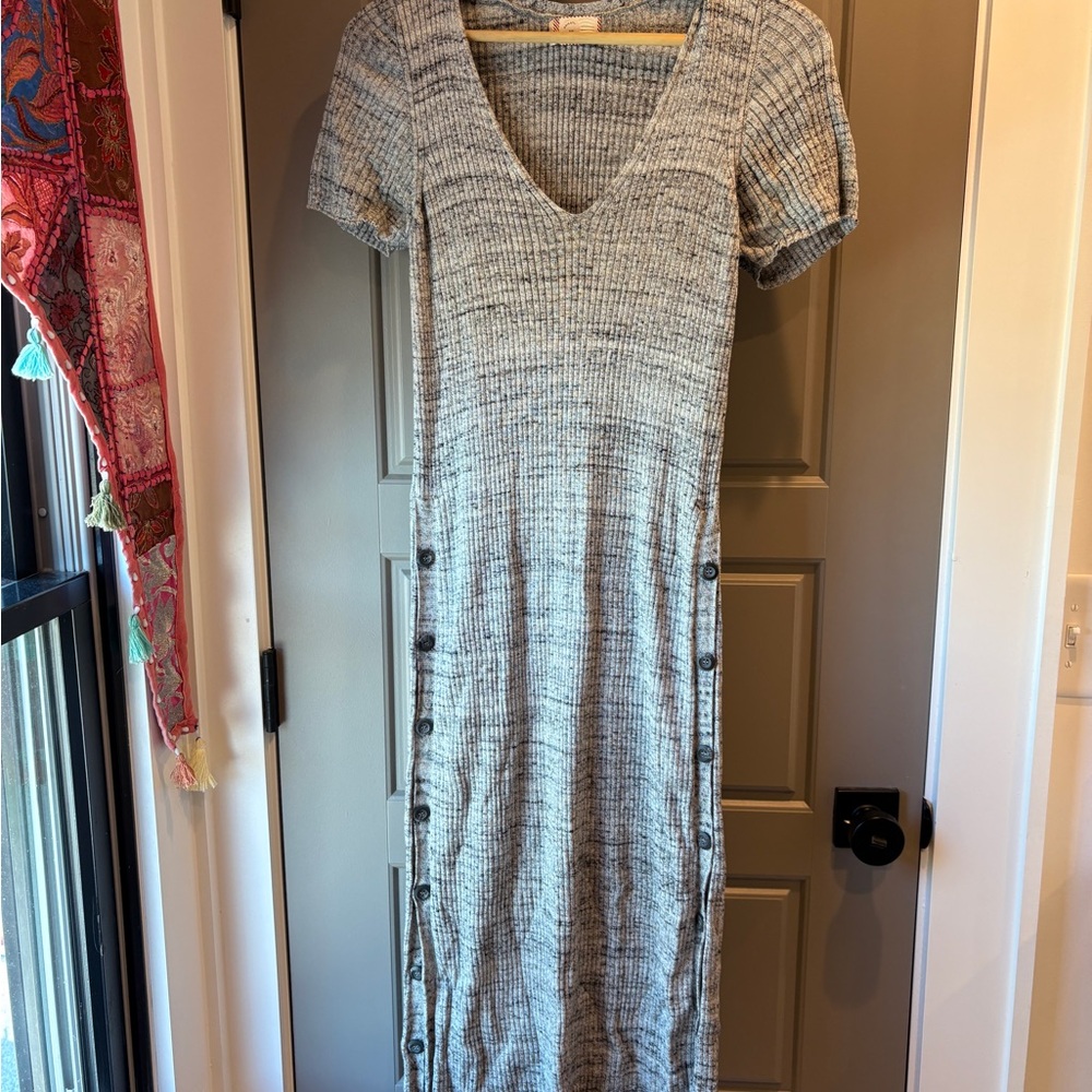 Madewell Heather Gray Knit Maxi Dress